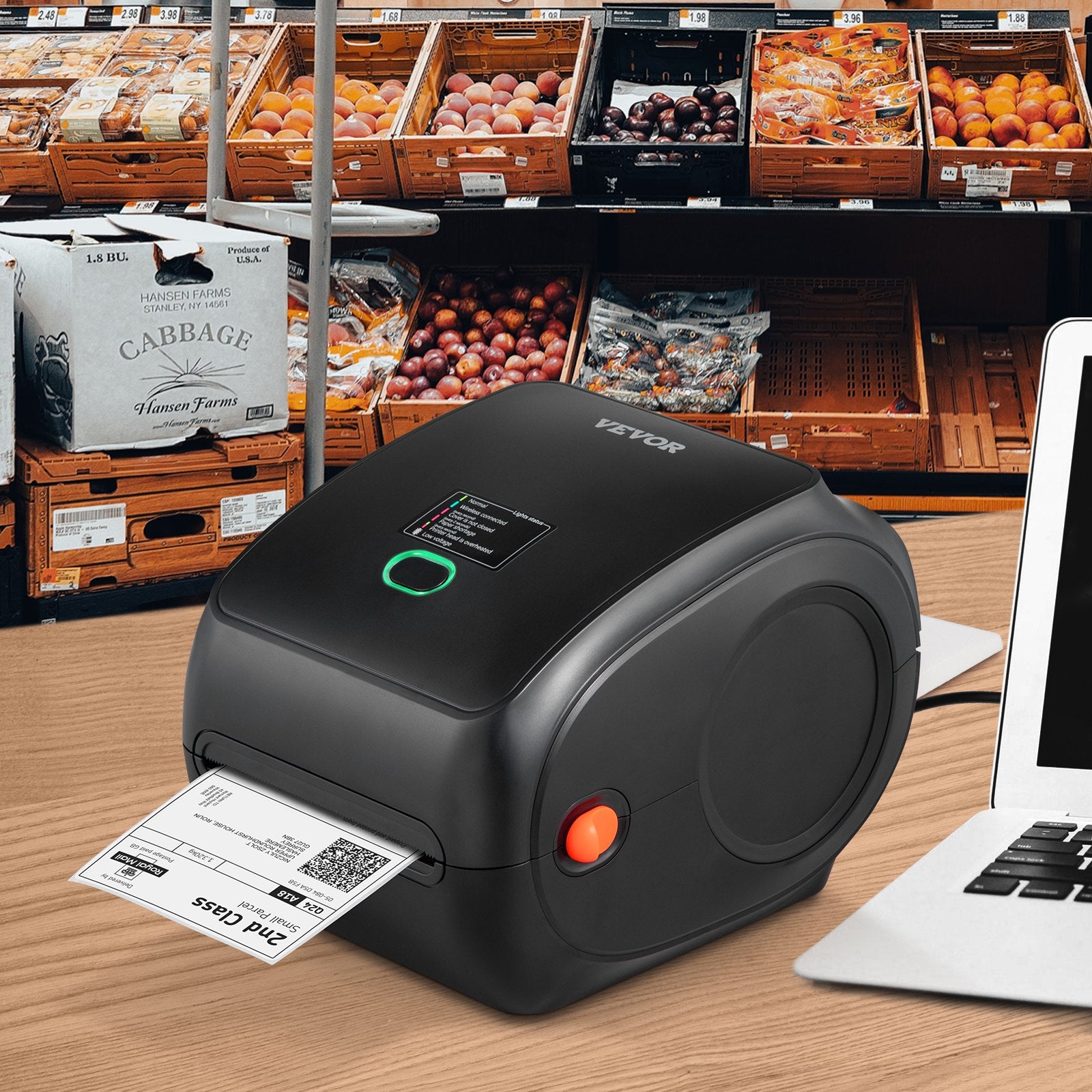Terminis lipdukų spausdintuvas VEVOR 300DPI, Bluetooth