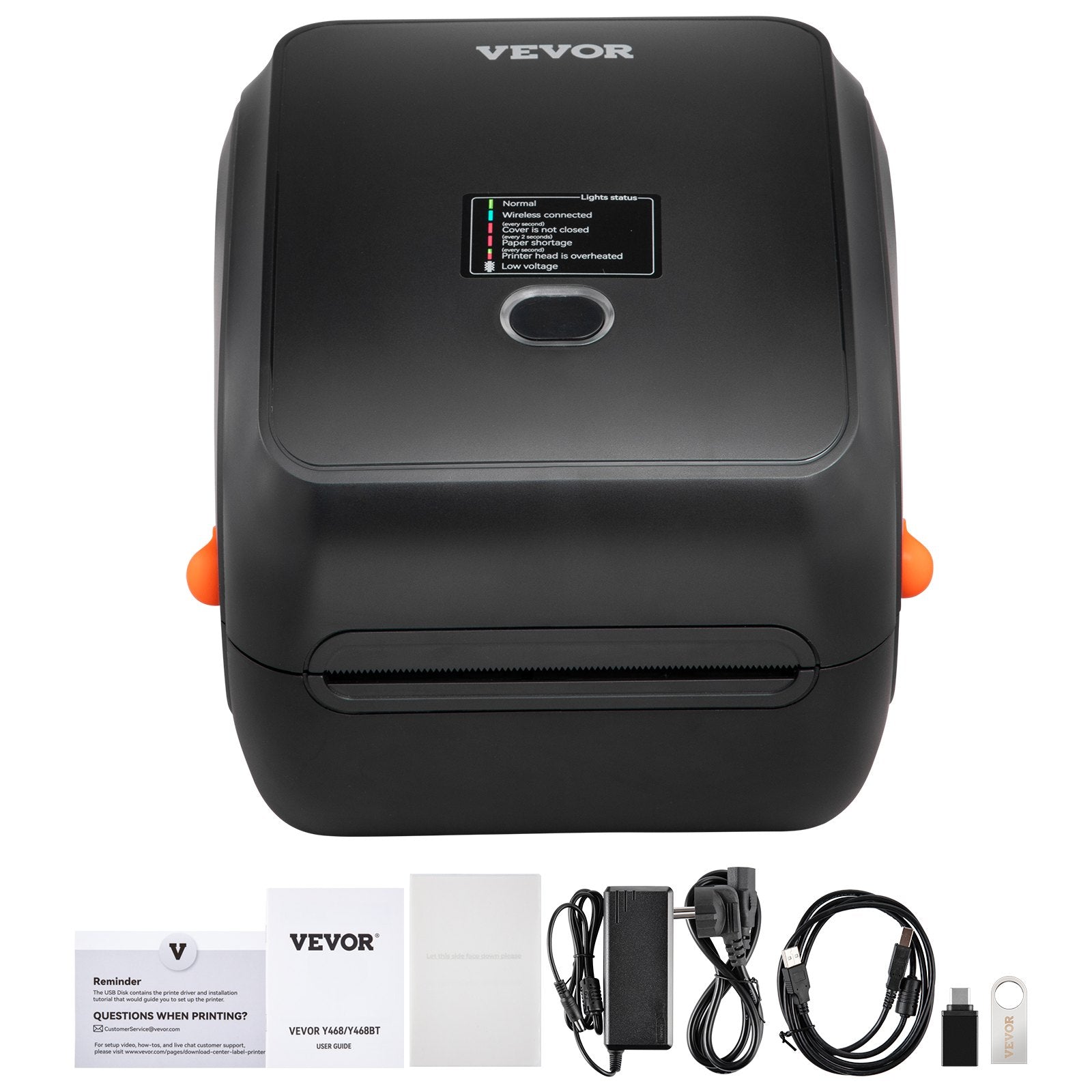 Terminis lipdukų spausdintuvas VEVOR 300DPI, Bluetooth