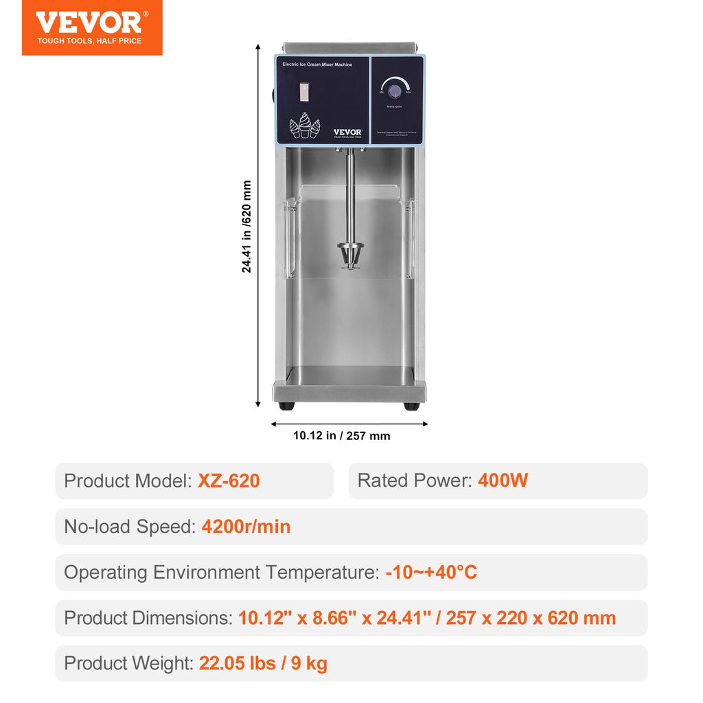 Ledų maišytuvas VEVOR XZ-620, 400 W