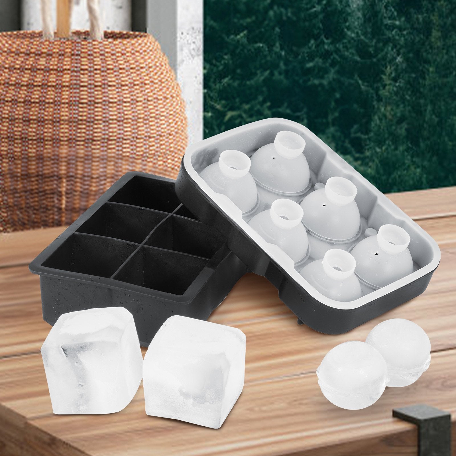 Ledo formų rinkinys VEVOR SRP00-6+6, silikoninis