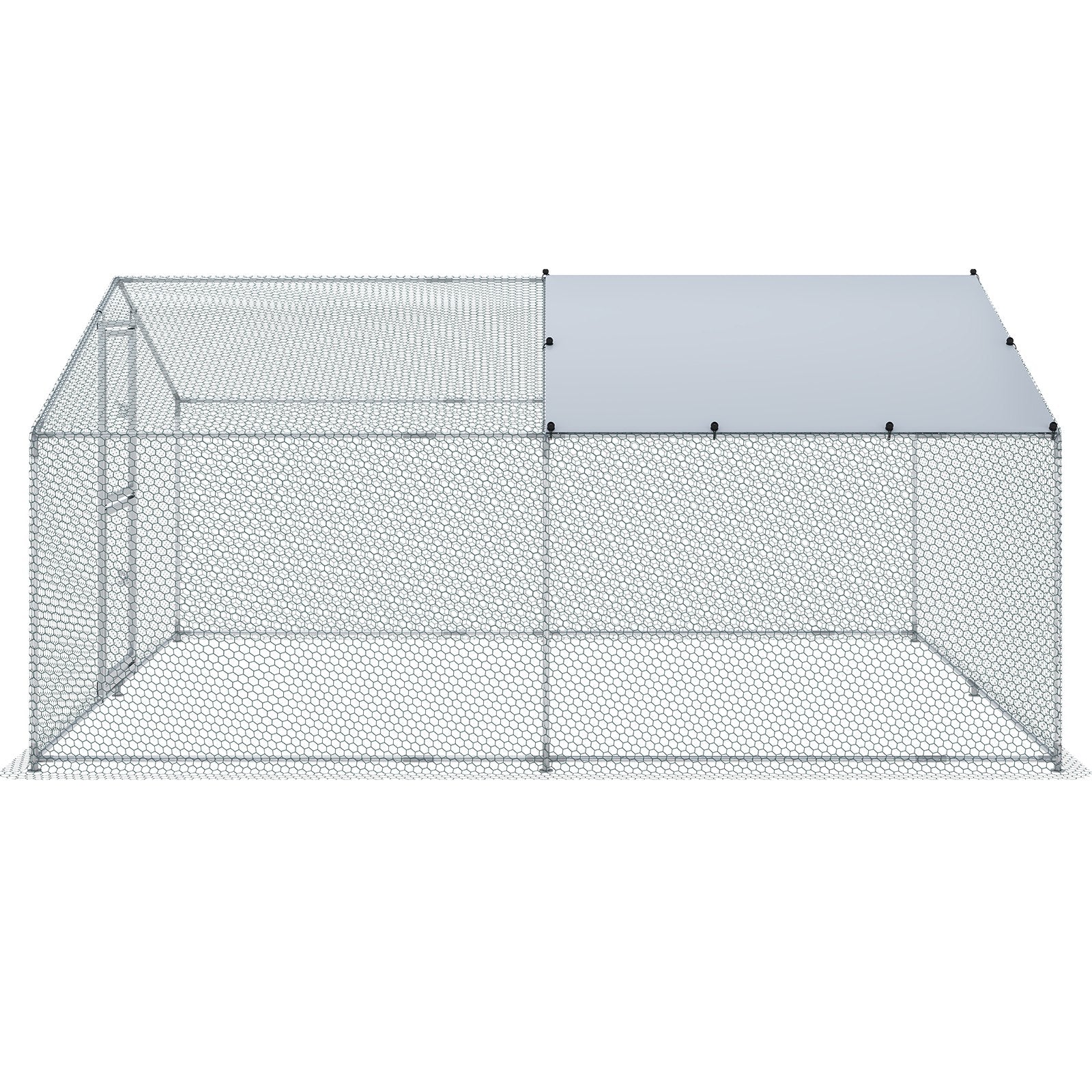 Metalinis vištidės aptvaras VEVOR, 4 x 3 x 2 m