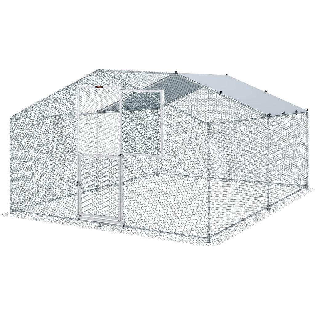 Metalinis vištidės aptvaras VEVOR, 4 x 3 x 2 m