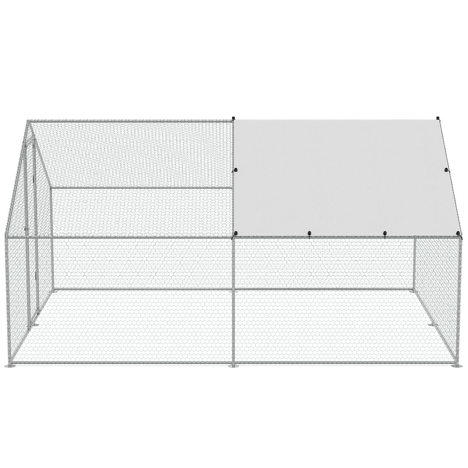Metalinis vištidės aptvaras VEVOR RA342, 3 x 3,93 x 1,99 m