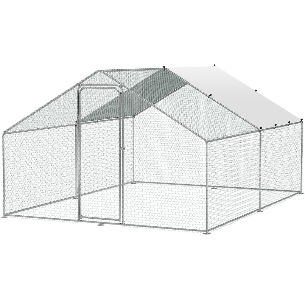 Metalinis vištidės aptvaras VEVOR RA342, 3 x 3,93 x 1,99 m