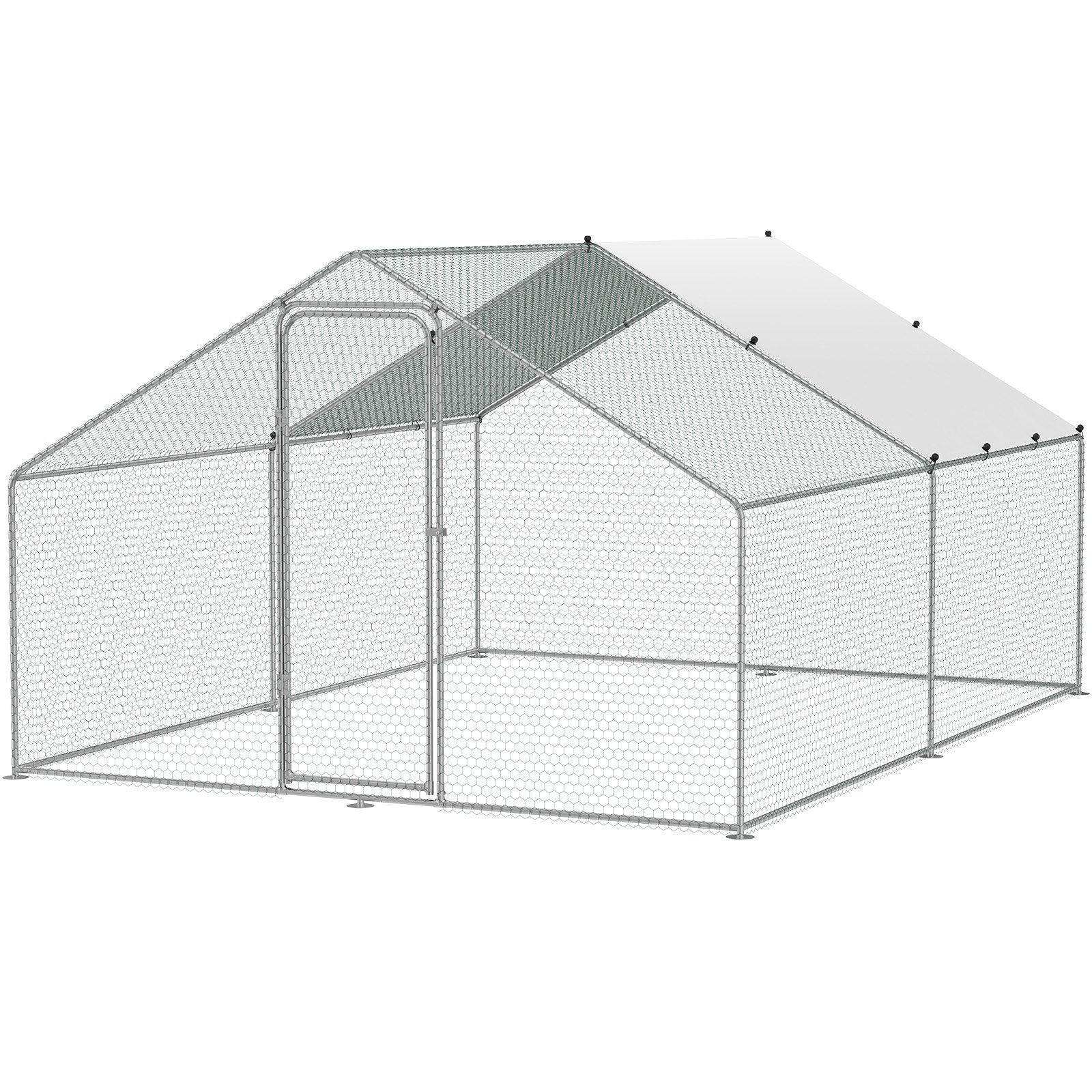 Metalinis vištidės aptvaras VEVOR RA342, 3 x 3,93 x 1,99 m
