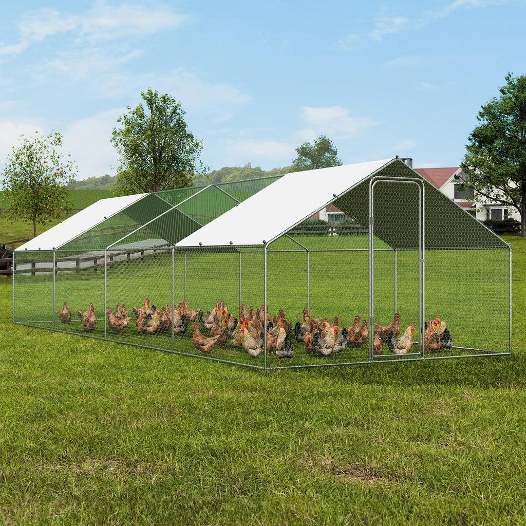 Metalinis vištidės aptvaras VEVOR RA382, 3 x 7,83 x 1,99 m