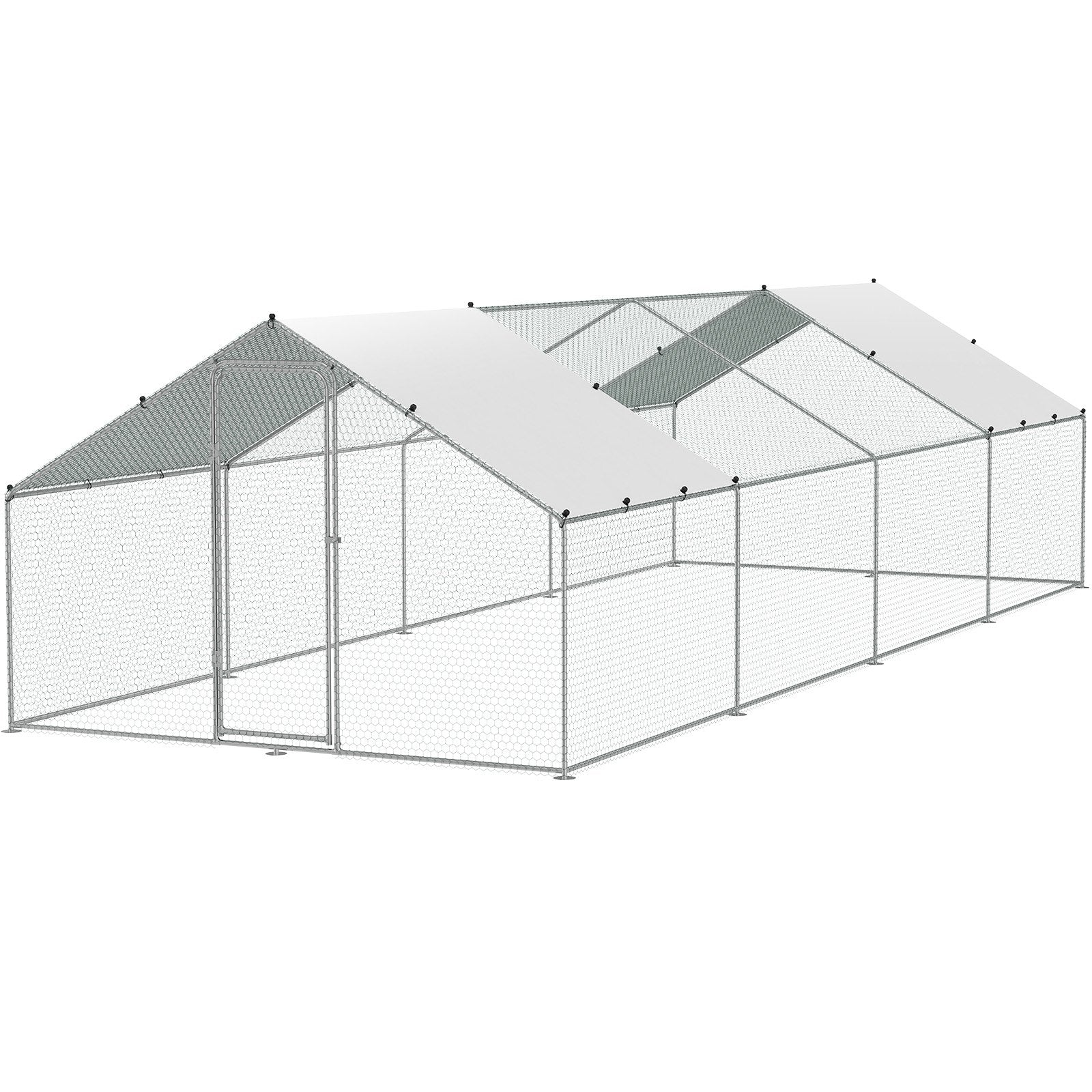 Metalinis vištidės aptvaras VEVOR RA382, 3 x 7,83 x 1,99 m