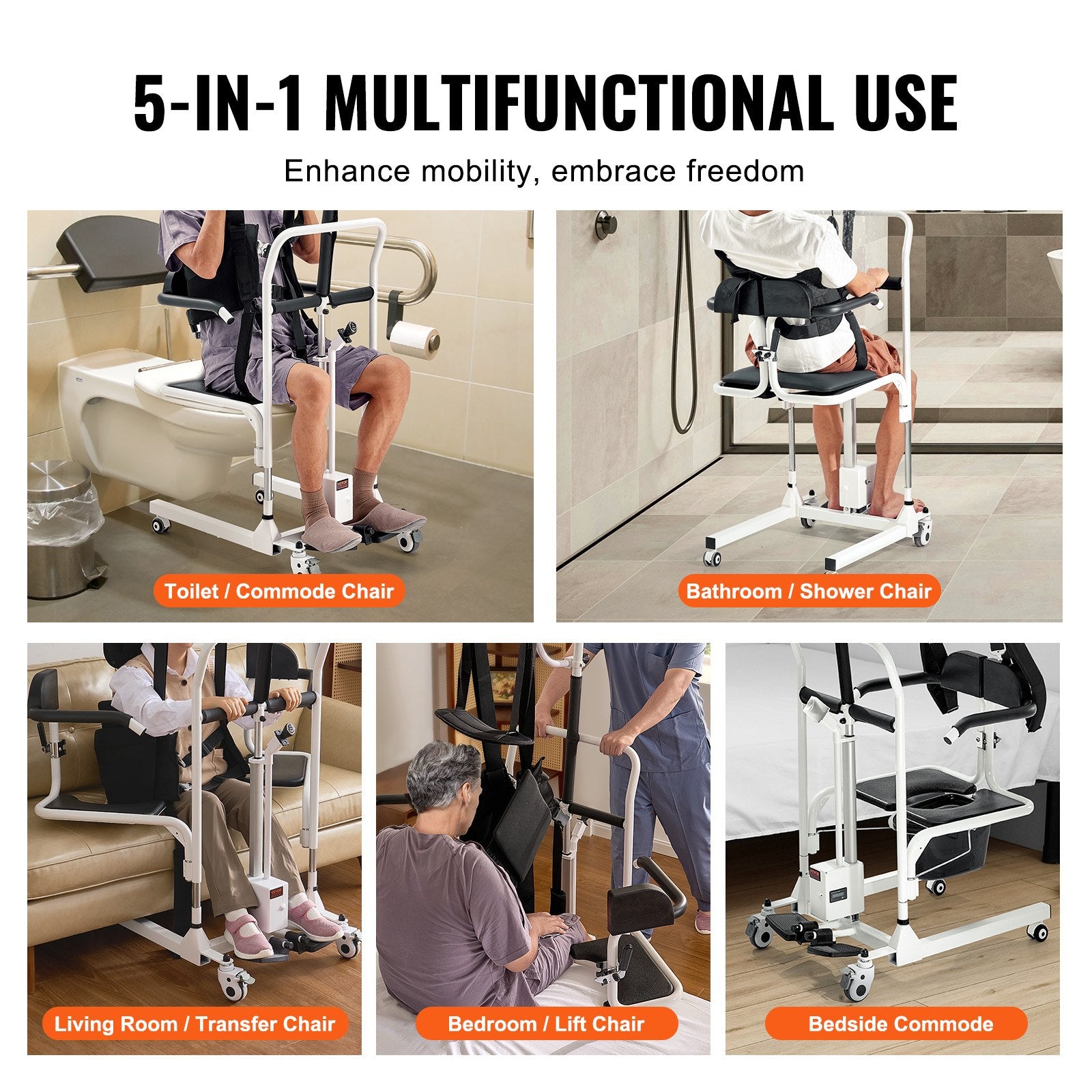 Elektrinis neįgaliųjų kėlimo vežimėlis VEVOR XFL-QX-YW03, 100 kg keliamoji galia