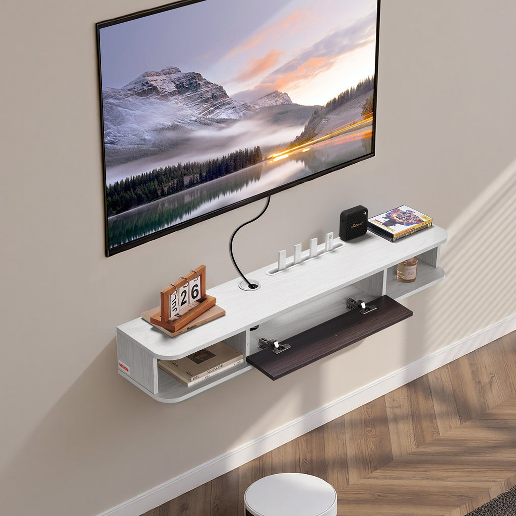 Pakabinama TV spintelė VEVOR SHSHDSG1116-1, 120 cm