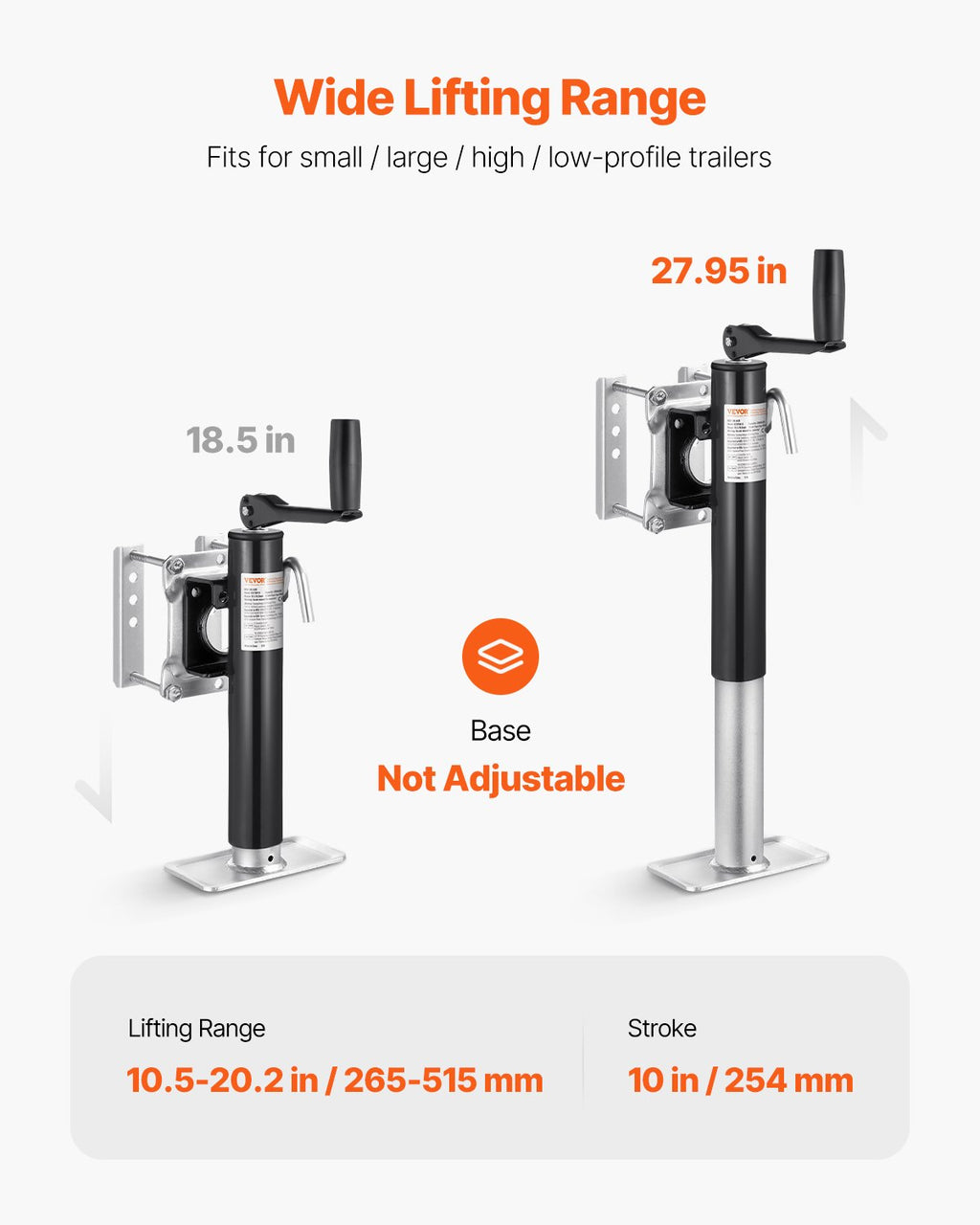 Priekabos keltuvas VEVOR R20TSW-B, 907 kg keliamoji galia