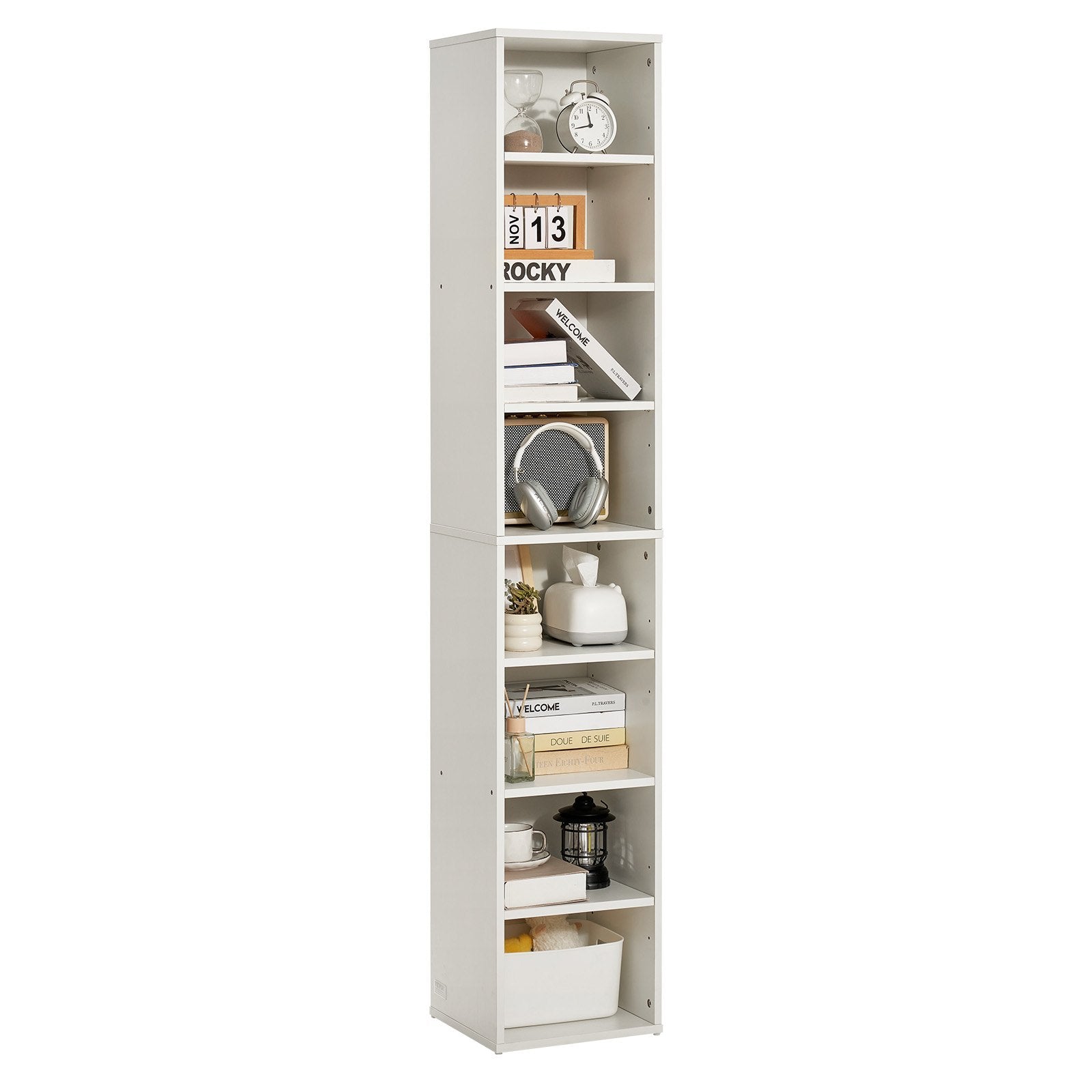 Siaura knygų lentyna VEVOR GS8-Z, 180 cm aukščio