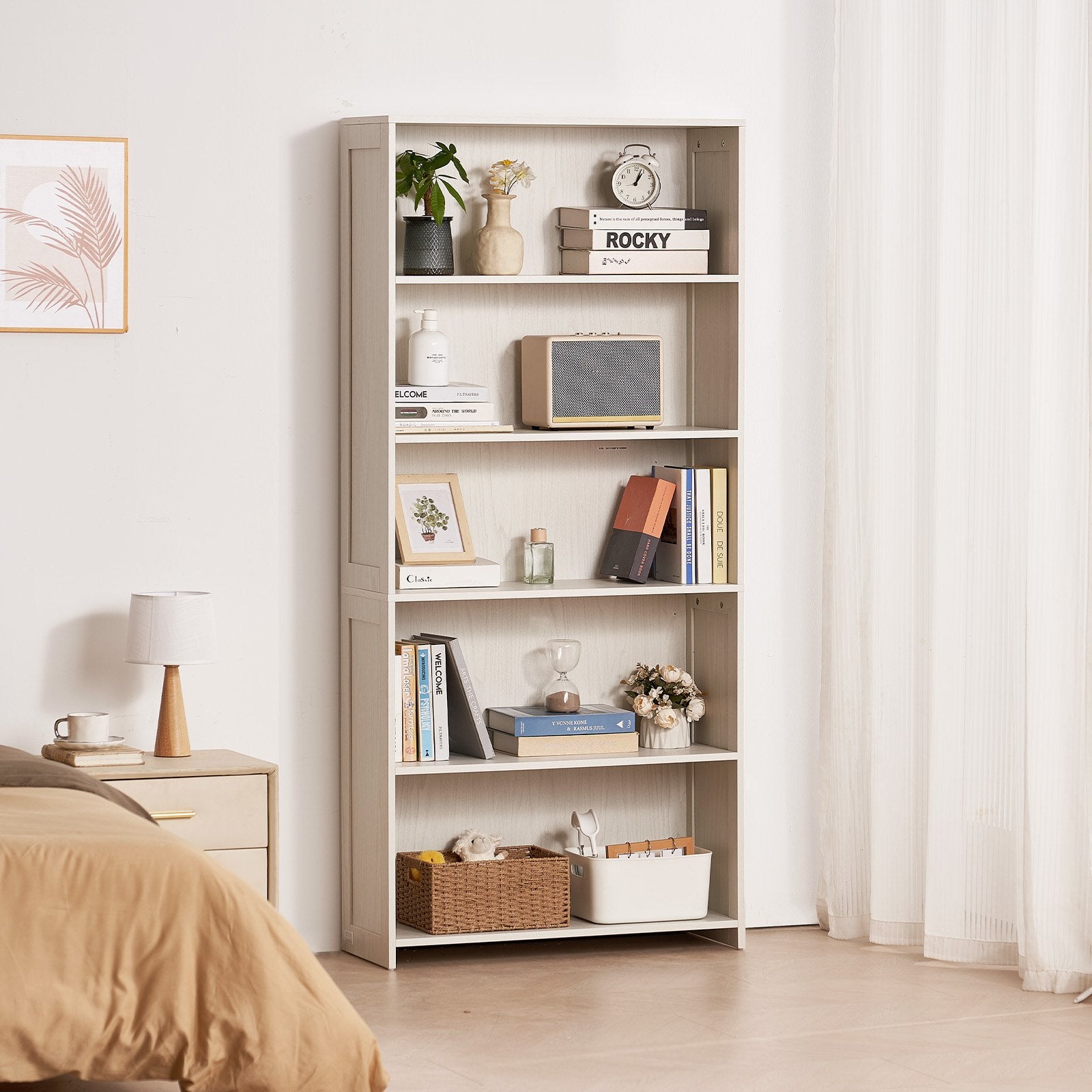 Pastatoma lentyna knygoms VEVOR GS5-K, 5 aukštų, 173,5 cm aukščio