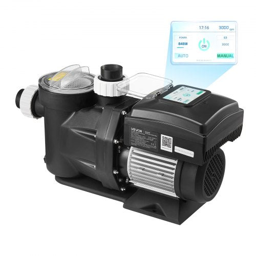 Kintamo greičio baseino siurblys VEVOR HPP1100, 1100 W