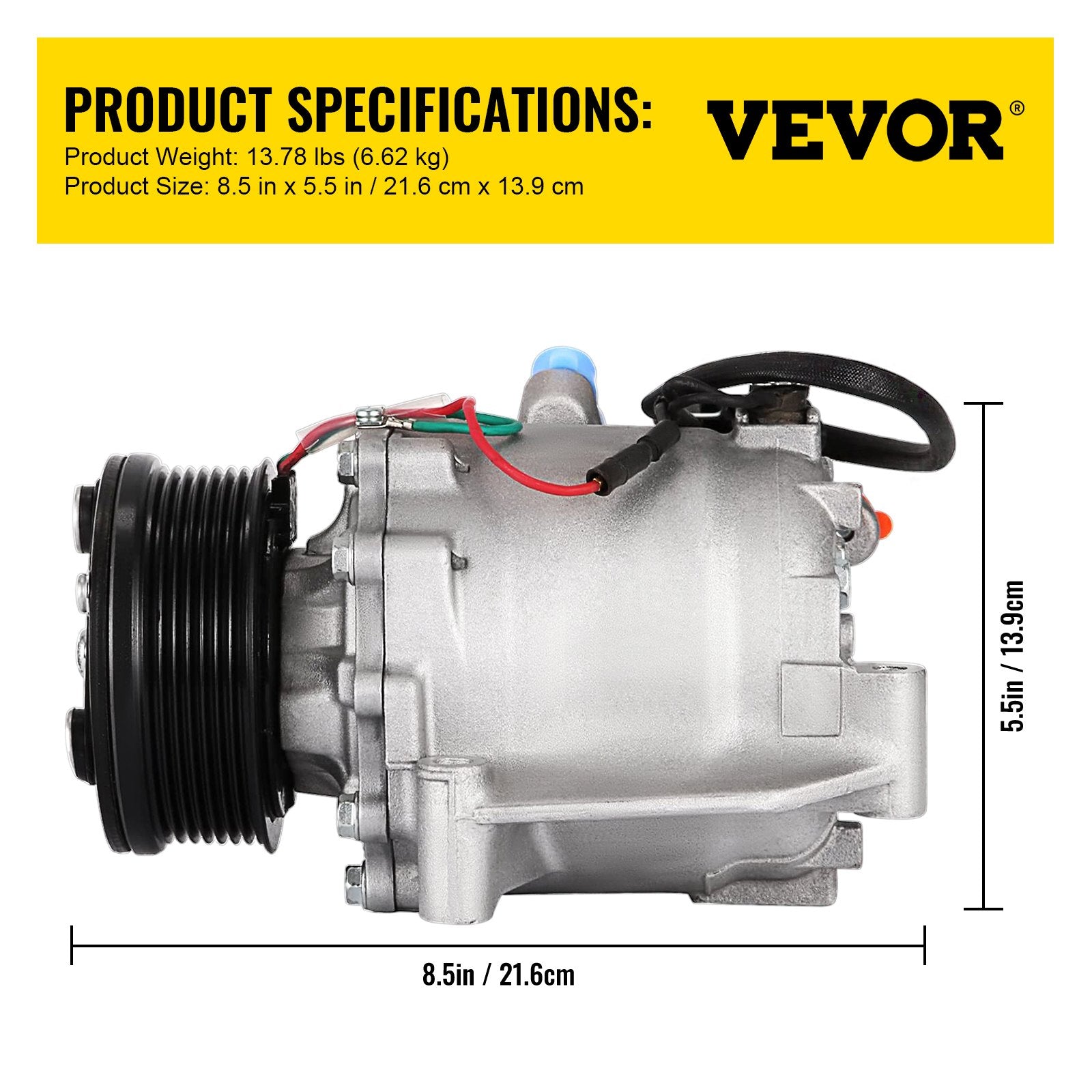 Oro kondicionieriaus kompresorius VEVOR Honda Civic 1.8L (2006-2011), 12V