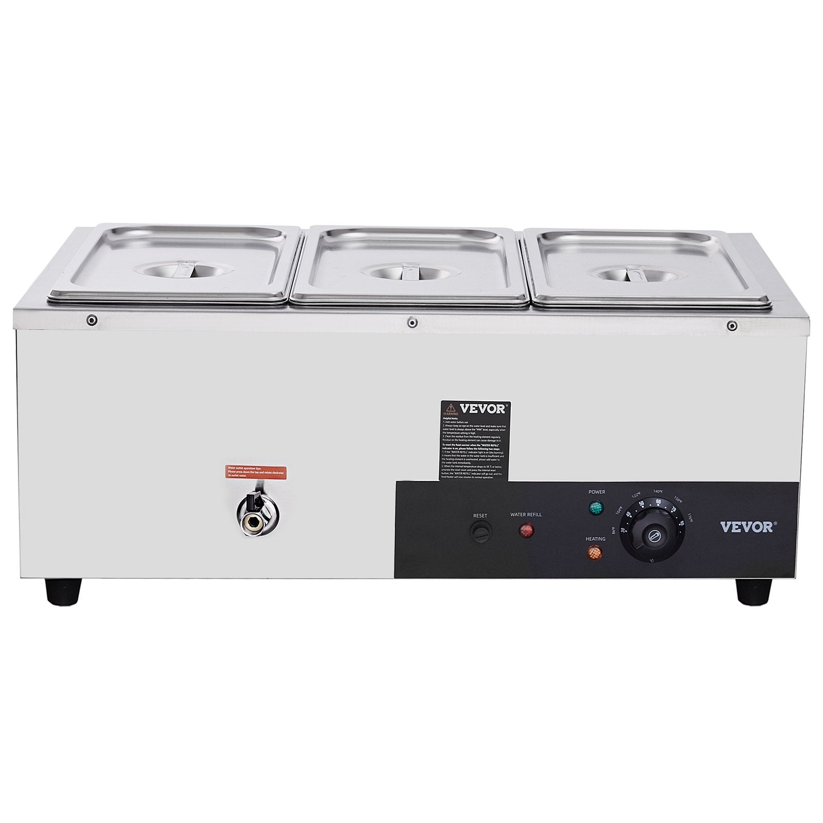 Elektrinis maisto šildytuvas VEVOR Bain Marie, 1500W