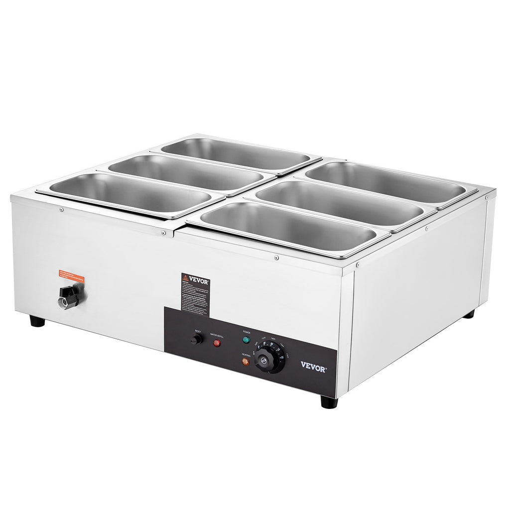 Elektrinis maisto šildytuvas VEVOR 6x8 Qt, 1500W