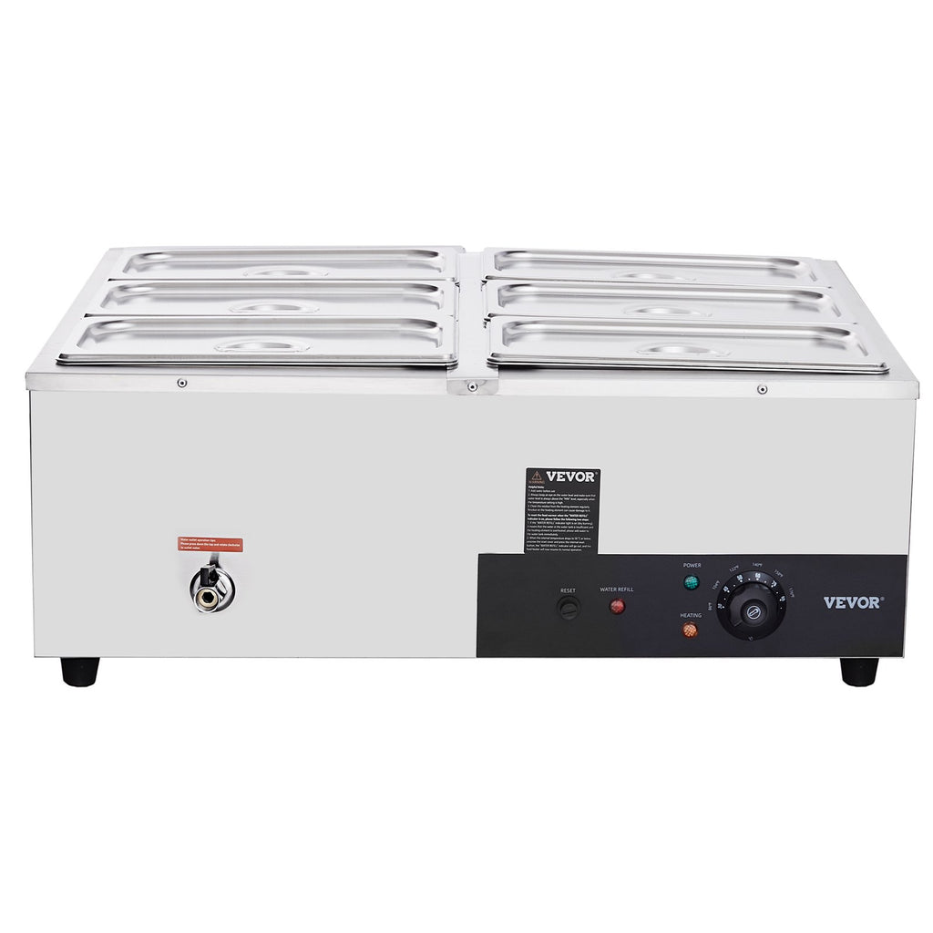 Elektrinis maisto šildytuvas VEVOR 6x8 Qt, 1500W
