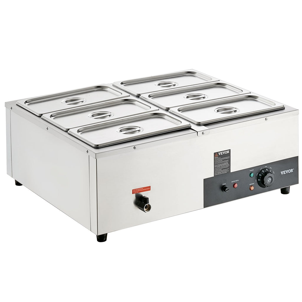 Elektrinis maisto šildytuvas VEVOR 6x8 Qt, 1500W