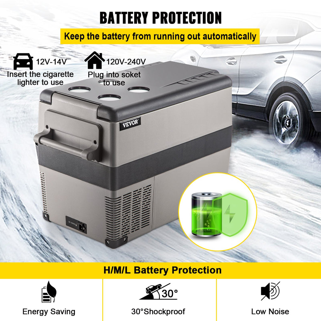 Nešiojamas automobilinis šaldytuvas VEVOR 45L, 12V/24V/230V