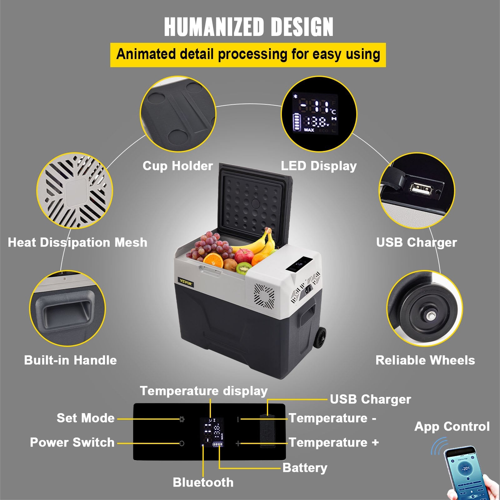 Automobilinis šaldytuvas VEVOR CX30, 30 l