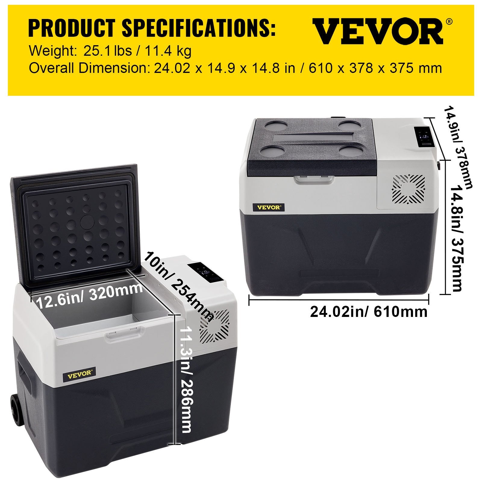 Automobilinis šaldytuvas VEVOR CX30, 30 l