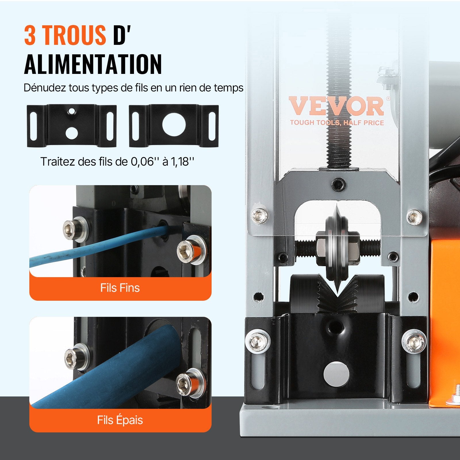 Automatinė laidų izoliacijos nuėmimo mašina VEVOR BXJDD180, 1,5–30 mm