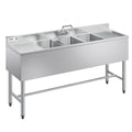 Trijų skyrių plautuvė VEVOR JC-BAR-3B60-LR-320, 304 nerūdijantis plienas