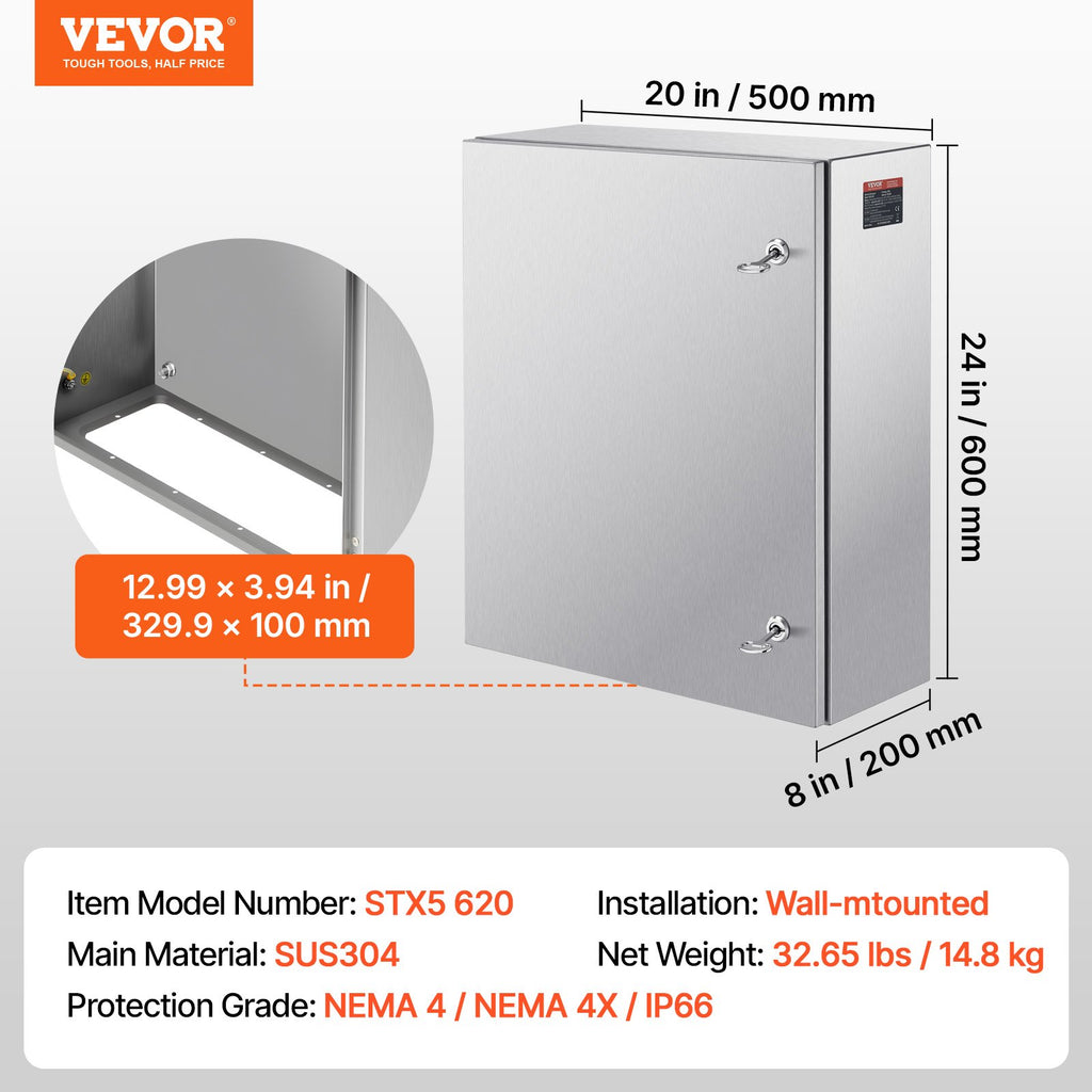 Elektros skydinė VEVOR STX5 620, 60x50x20 cm
