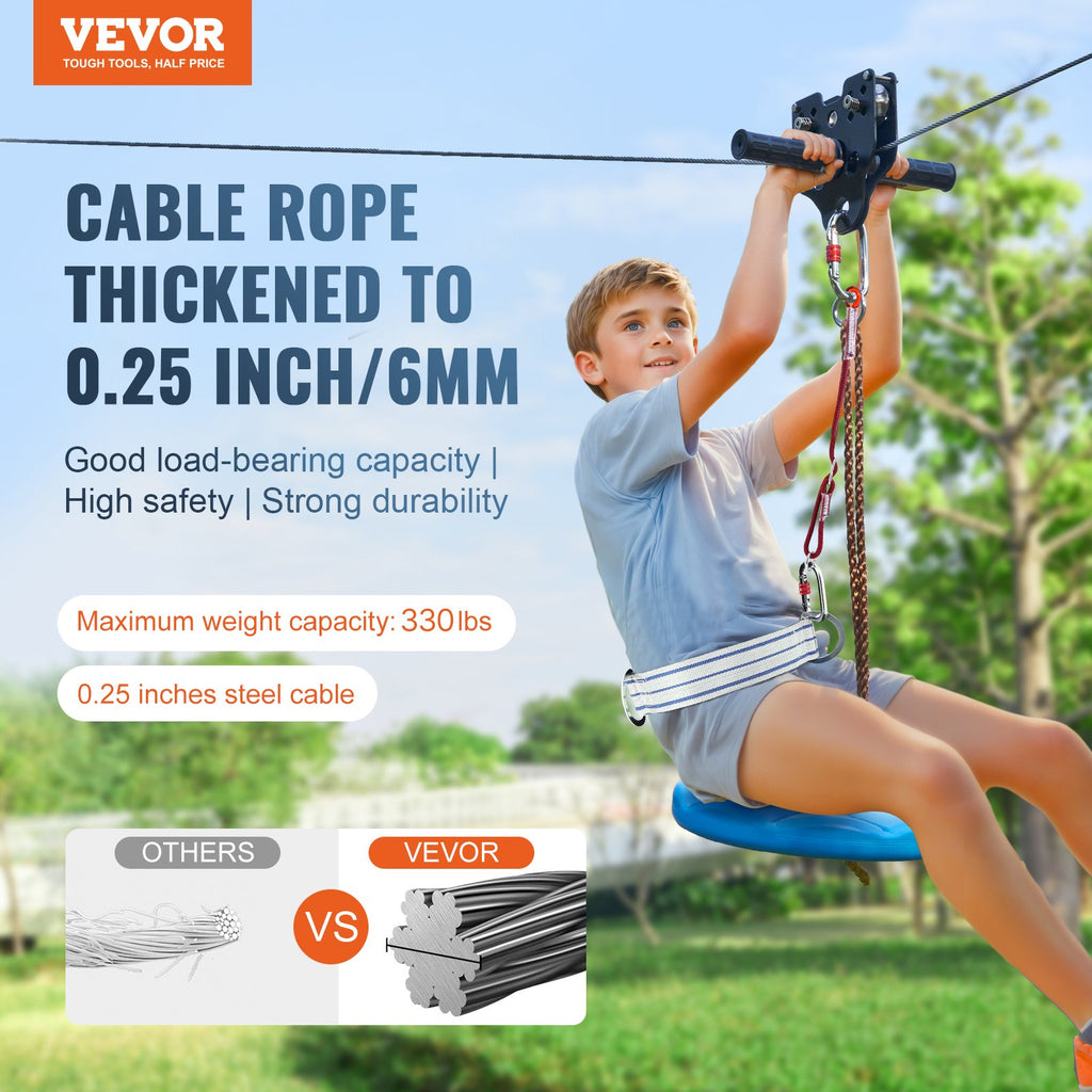 Šliuožimo lynas (Zipline) VEVOR HL-160ft-007, 48,8 m