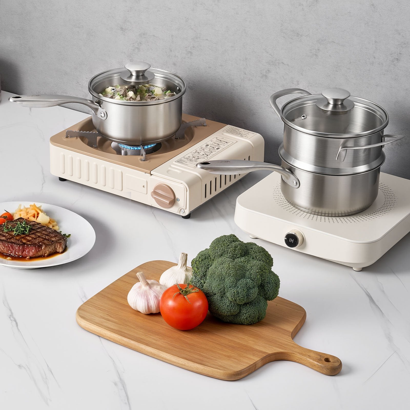 Puodas su garinimo krepšiu VEVOR CS017-3, 1,42 l