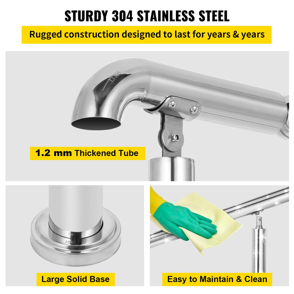 Laiptų turėklas VEVOR BXG-5STEP, 4–5 pakopoms