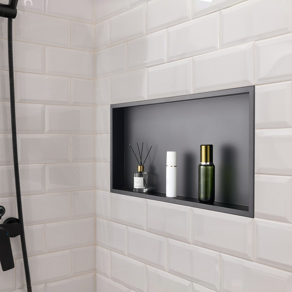 Įleidžiama dušo niša VEVOR BA-306010-MB, 33 x 63,5 x 10,2 cm