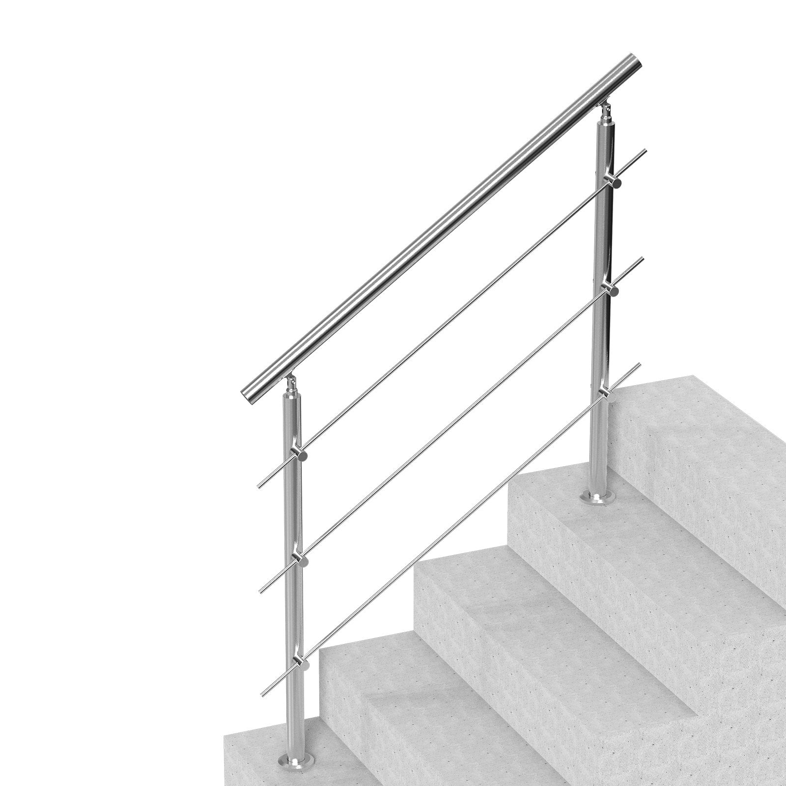 Lauko laiptų turėklai VEVOR SSH-1S-120-3, 120 cm ilgio