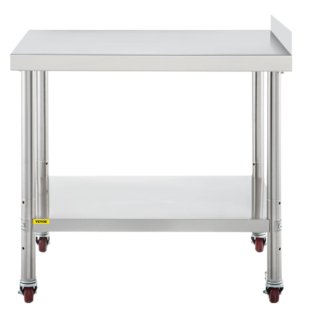 Nerūdijančio plieno paruošimo stalas VEVOR VV-SSWT-BJL-1524, 200 kg apkrova