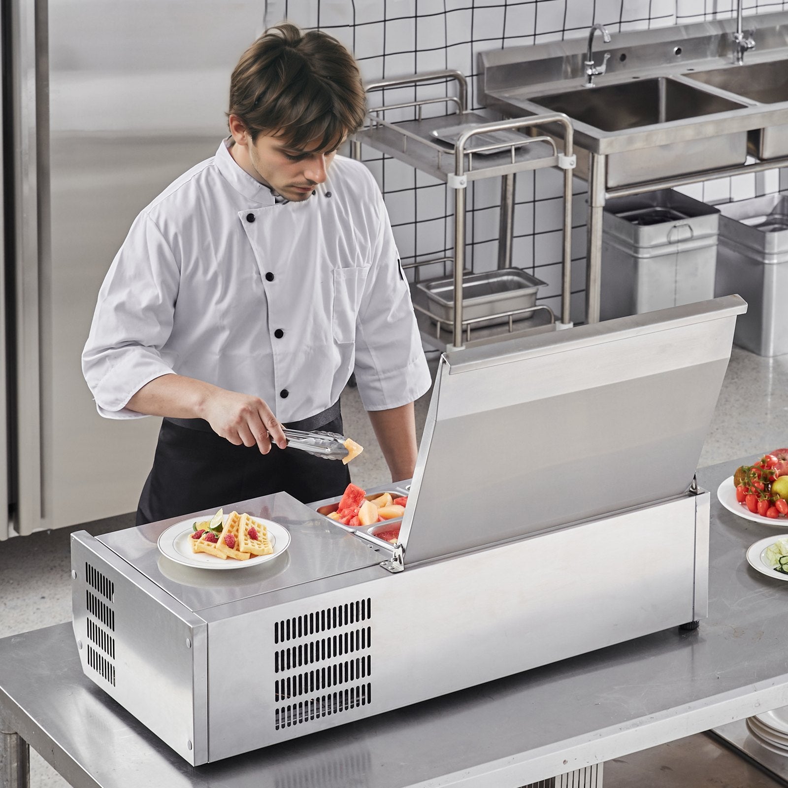 Šaldoma ingredientų vitrina VEVOR D40TW-G, 140 W
