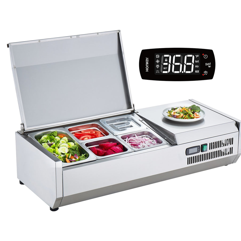 Šaldoma ingredientų vitrina VEVOR D40TW-G, 140 W
