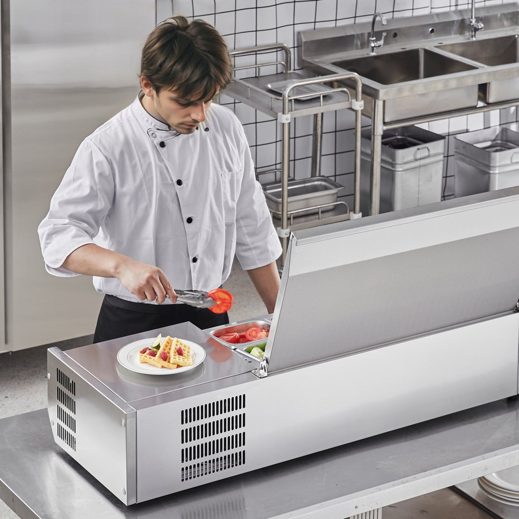 Šaldoma ingredientų vitrina VEVOR D48TW-G, 140 W