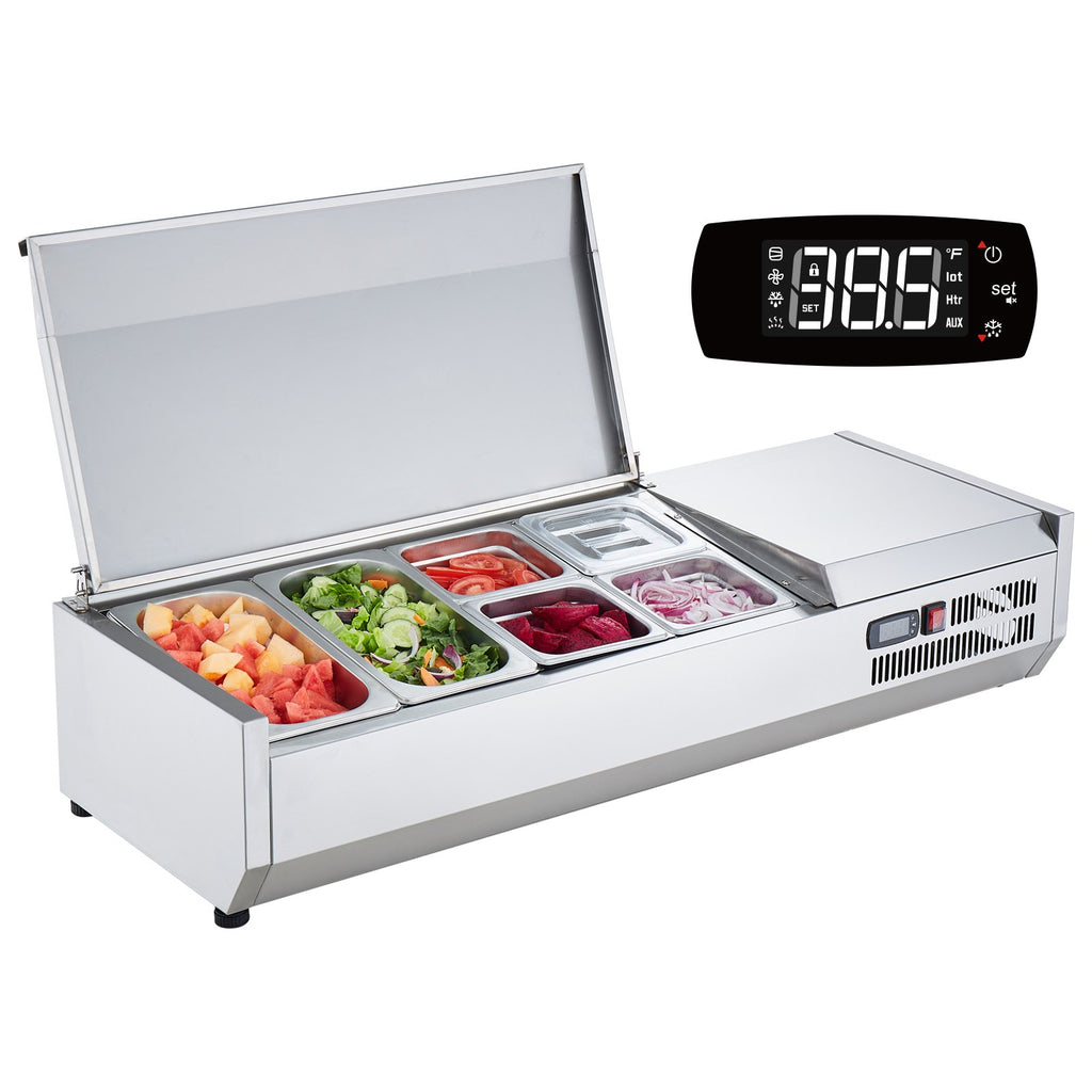 Šaldoma ingredientų vitrina VEVOR D48TW-G, 140 W