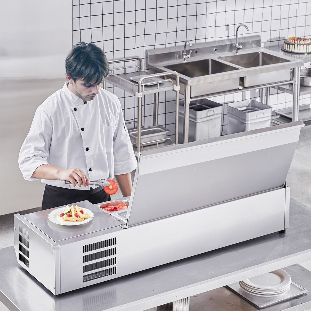 Šaldoma ingredientų vitrina VEVOR D55TW-G, 150 W