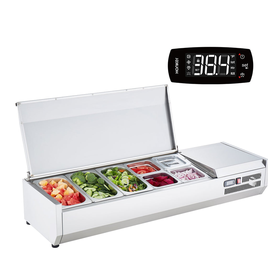 Šaldoma ingredientų vitrina VEVOR D55TW-G, 150 W