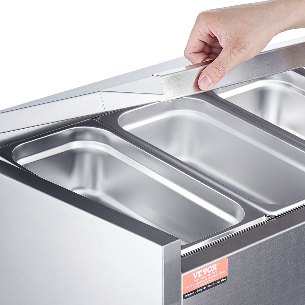 Šaldoma ingredientų vitrina VEVOR D55TW-G, 150 W