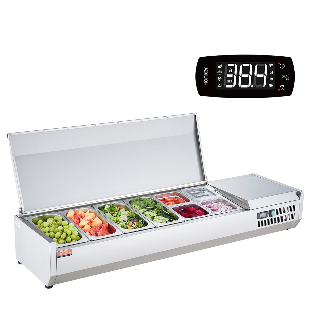 Šaldoma ingredientų vitrina VEVOR D60TW-G, 155 W