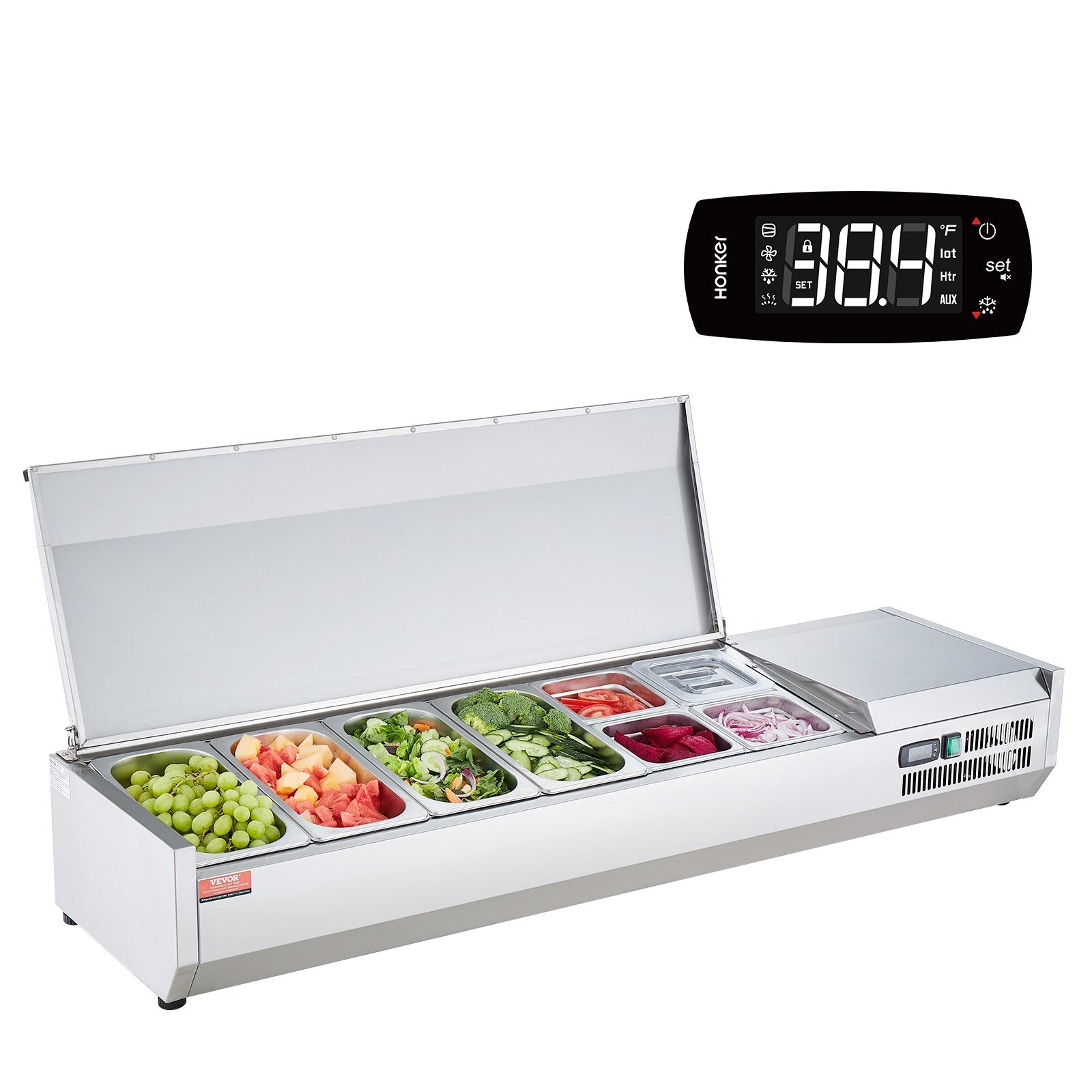 Šaldoma ingredientų vitrina VEVOR D60TW-G, 155 W