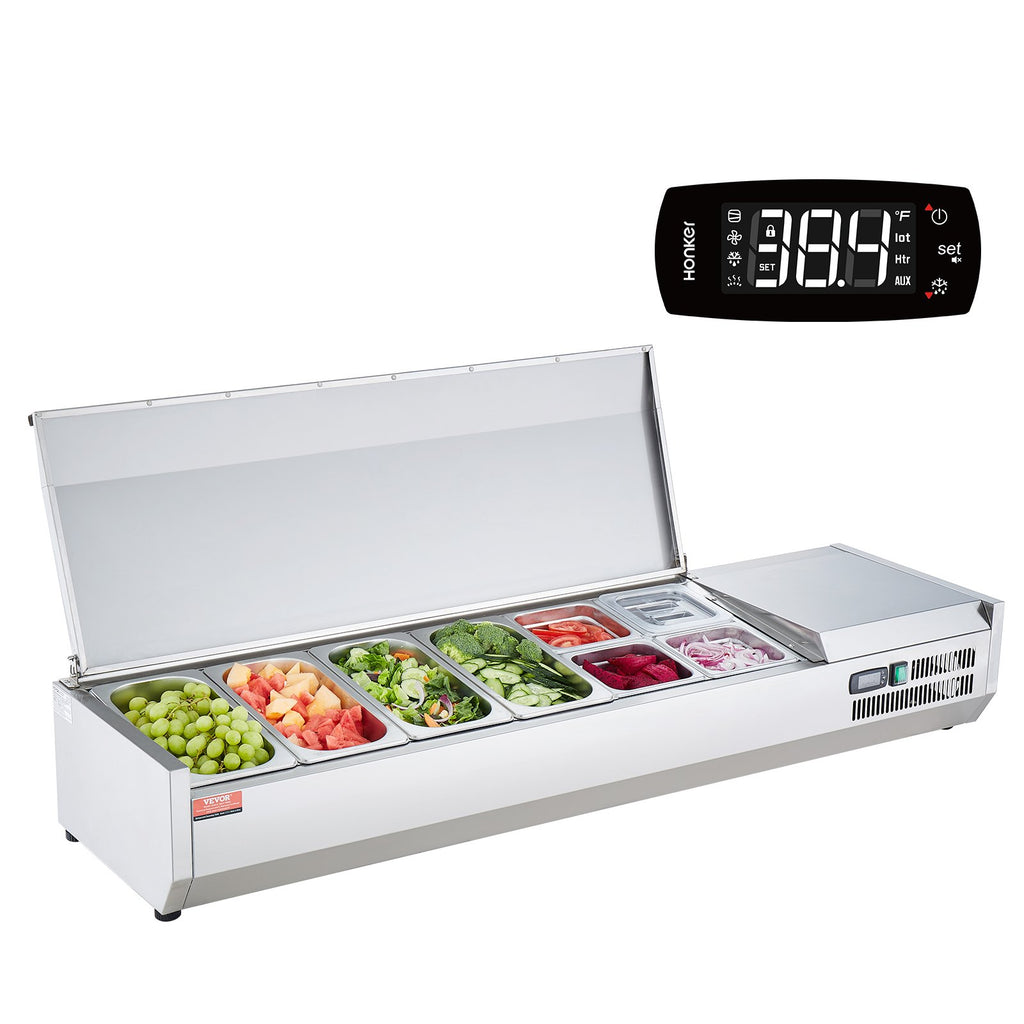 Šaldoma ingredientų vitrina VEVOR D60TW-G, 155 W
