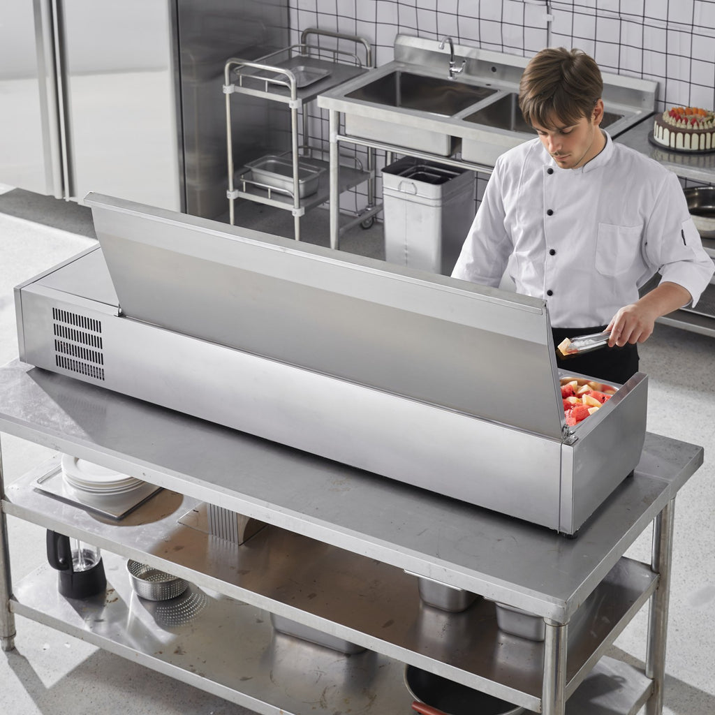 Šaldoma ingredientų vitrina VEVOR D71TW-G, 165 W