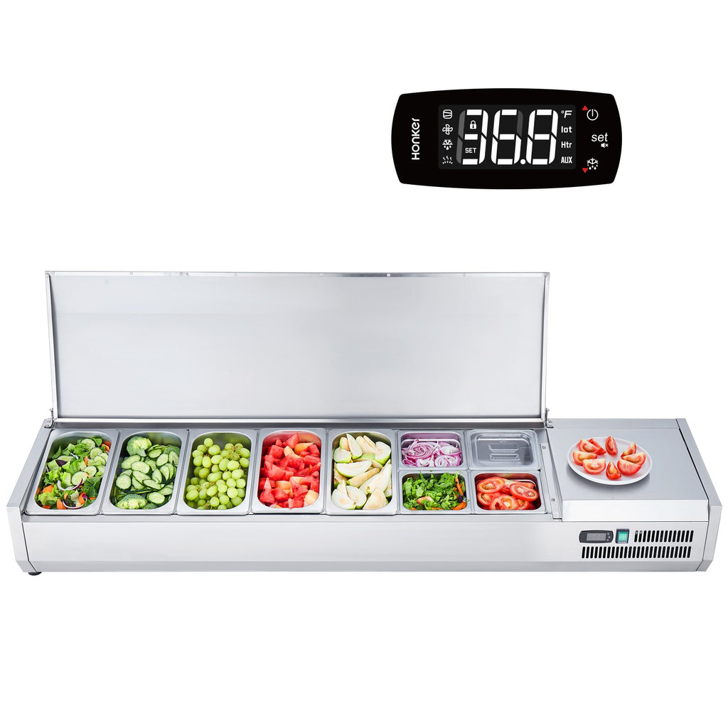 Šaldoma ingredientų vitrina VEVOR D71TW-G, 165 W