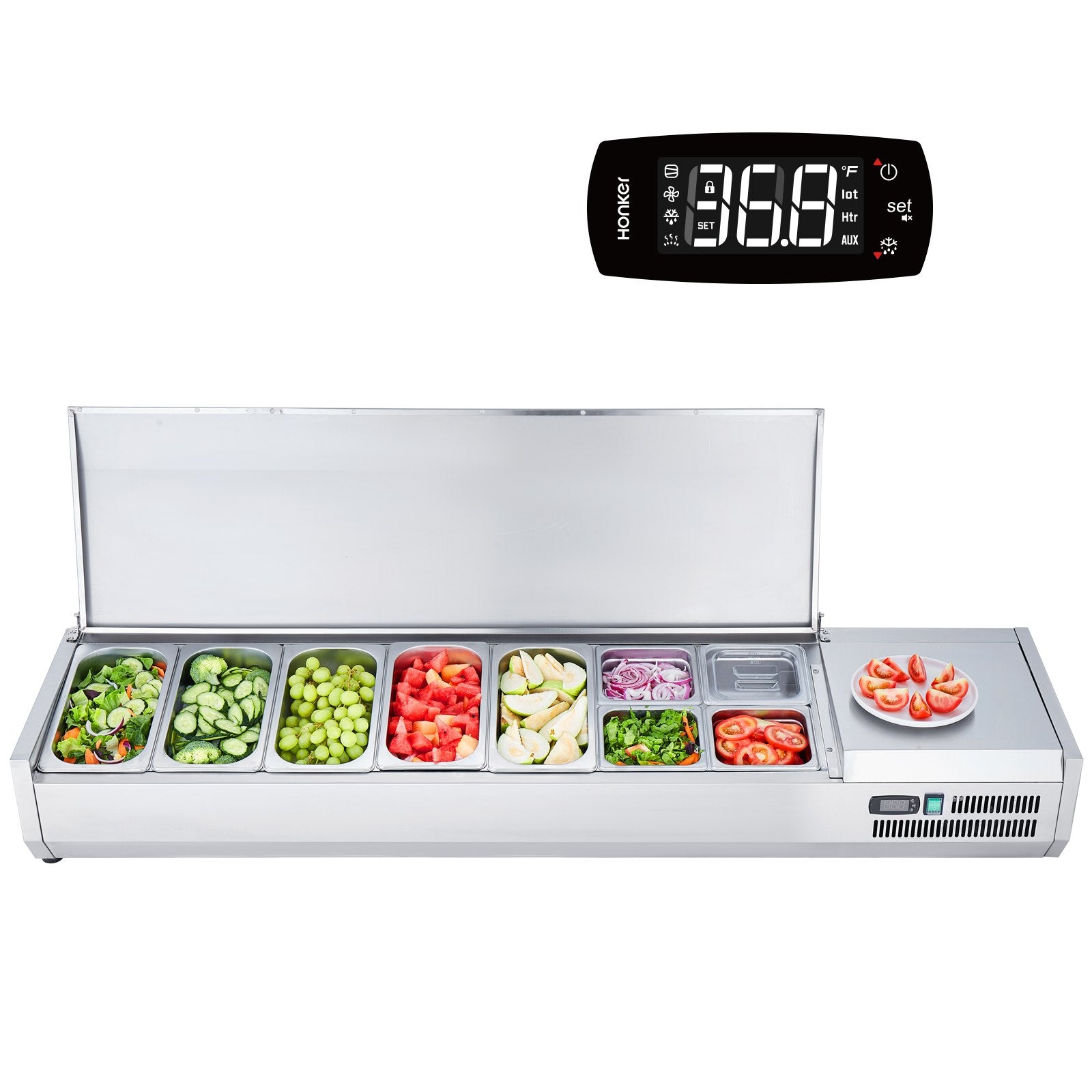 Šaldoma ingredientų vitrina VEVOR D71TW-G, 165 W