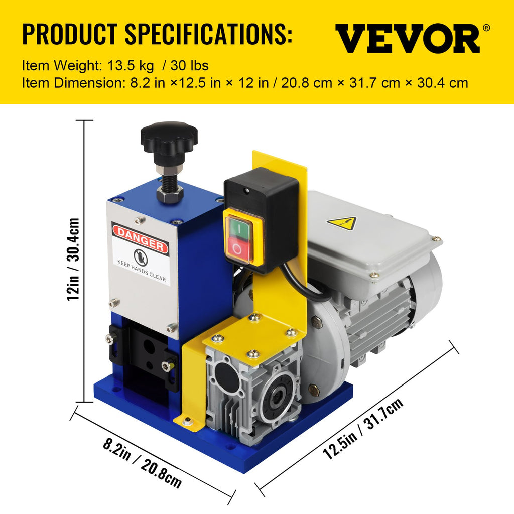 Elektrinė laidų izoliacijos nuėmimo mašina VEVOR, 180W