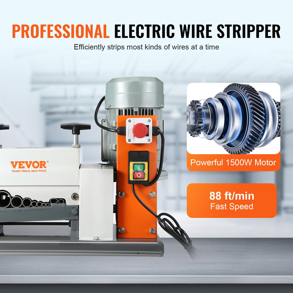 Automatinės laidų izoliacijos nuėmimo staklės VEVOR BXJDD1500, 1500 W