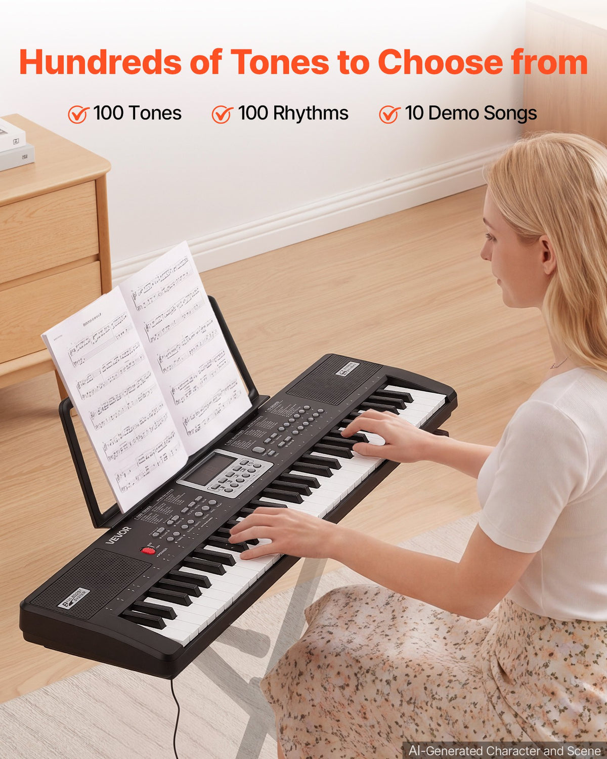 Skaitmeninis pianinas VEVOR NM-7601, 61 klavišas
